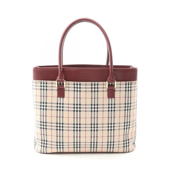 BURBERRY Cream Leather Tote Bag - Picture 1 of 10